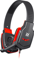 Купить  наушники defender  warhead g-320 black+red, 1.8м кабель (64033) в интернет-магазине Айсберг техники в Орске, Новотроицке, Гае, Домбаровском, Ясном, Адамовке, Кваркено!