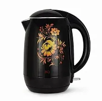 Купить  чайник bq kt 1702 p черный-цветы в интернет-магазине Айсберг техники в Орске, Новотроицке, Гае, Домбаровском, Ясном, Адамовке, Кваркено!