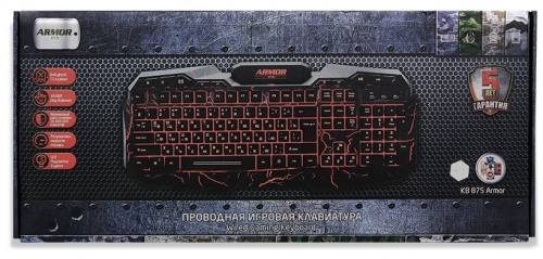 Купить  клавиатура cbr kb-875 armor, usb в интернет-магазине Айсберг! фото 5