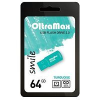 Купить  flash usb 2.0 oltramax 64gb smile бирюза (om064gb smile tu) в интернет-магазине Айсберг техники в Орске, Новотроицке, Гае, Домбаровском, Ясном, Адамовке, Кваркено!