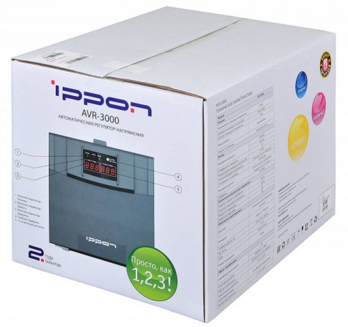 Купить  стабилизатор напряжения ippon avr-3000 в интернет-магазине Айсберг! фото 9
