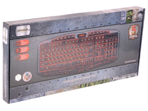 Купить  клавиатура cbr kb-870 armor, usb в интернет-магазине Айсберг! фото 5