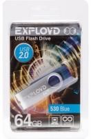 Купить  flash usb 2.0 exployd 64gb 530 синий (ex064gb 530 blue) в интернет-магазине Айсберг!