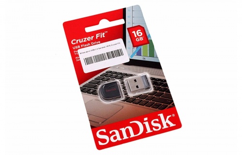 Купить  flash usb 2.0 flash sandisk 16gb cruzer fit (sdcz33-016g-b35) в интернет-магазине Айсберг! фото 2