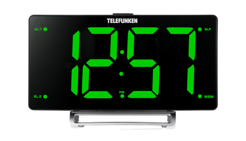 Купить  радио,часы,приемник telefunken tf-1711 (blak/green) радиочасы в интернет-магазине Айсберг!
