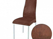 Купить  стулья стул бостон к/з хром коричневый питон сп=4/сп=6 в интернет-магазине Айсберг!