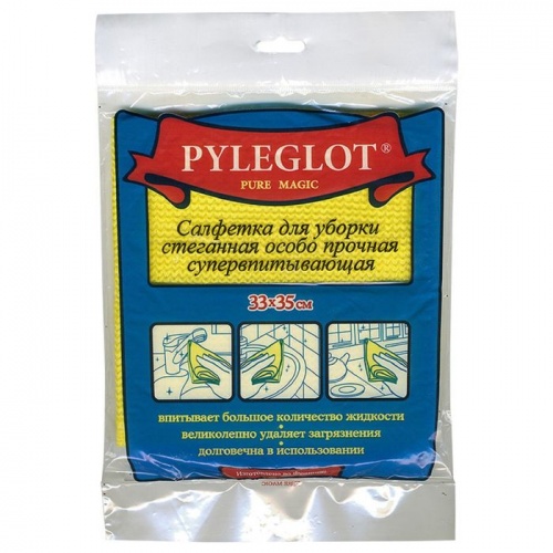 Купить  химия бытовая pyleglot салфетка для уборки стеганная особо прочная супервпитывающая 33*35см. в интернет-магазине Айсберг!