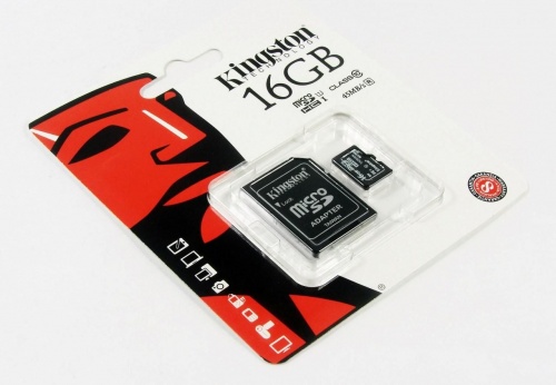 Купить  карта памяти sd-micro 16gb kingston sdhc class 10 +adapter (sdc10g2/16gb) в интернет-магазине Айсберг! фото 2
