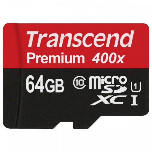 Купить  карта памяти sd-micro 64gb transcend sdxc class 10 uhs-1 (ts64gusdu1) +adapter в интернет-магазине Айсберг! фото 2