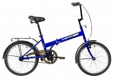 Купить  велосипед novatrack 20" tg 30, 20nftg301v.bl20 синий, складной, тормоз 1руч. и нож., двойной обод в интернет-магазине Айсберг!