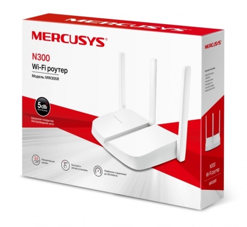 Купить  wi-fi mercusys mw305r n300 10/100base-tx белый в интернет-магазине Айсберг! фото 3