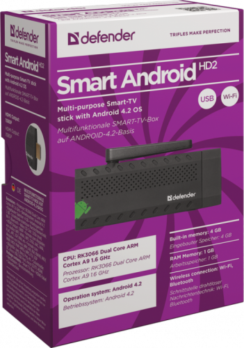 Купить  аксессуары смарт-тв приставка smart android hd2 defender в интернет-магазине Айсберг! фото 5