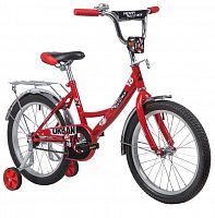 Купить  велосипед novatrack 20" 203urban.rd9 красный, защита а-тип, тормоз нож, крылья и багажник хром в интернет-магазине Айсберг!