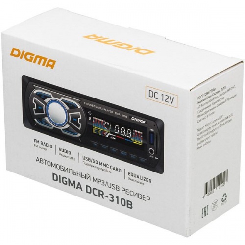Купить  автомагнитола digma dcr-310 b в интернет-магазине Айсберг! фото 3