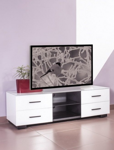 Купить  полки для телевизоров стойка tv mart командор белый в интернет-магазине Айсберг! фото 3