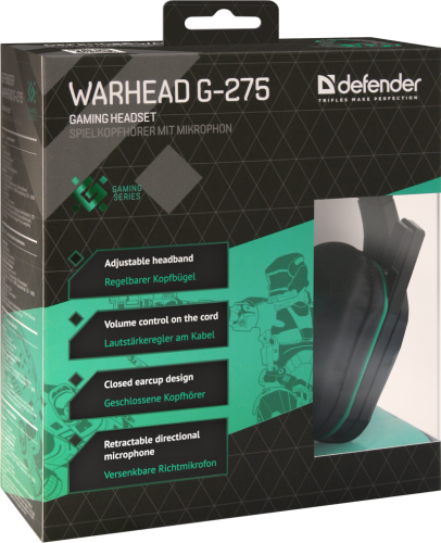 Купить  наушники defender  warhead g-275 1,8м кабель, игровые (64122) в интернет-магазине Айсберг! фото 6