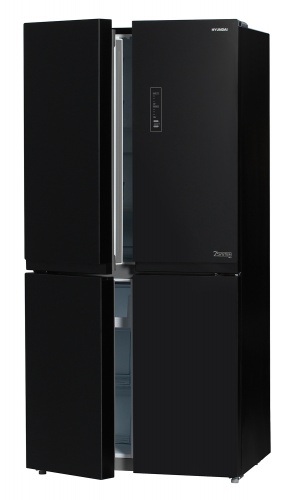 Купить  холодильник hyundai cm 5005 f черное стекло в интернет-магазине Айсберг! фото 2