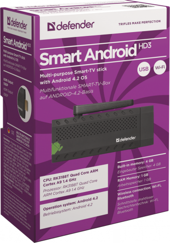 Купить  аксессуары смарт-тв приставка smart android hd3 defender в интернет-магазине Айсберг! фото 4