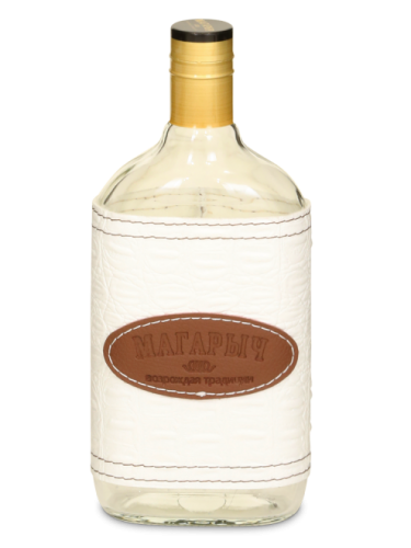 Купить  бутылка магарыч воск (фляжка) 0,5л + чехол белый +колпачок в интернет-магазине Айсберг!