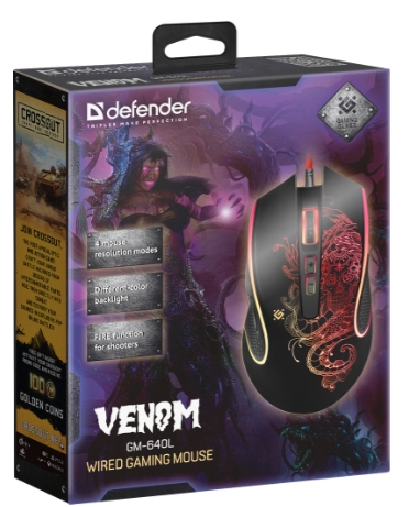 Купить  мышь defender venom gm-640 l 8кн 3200dpi в интернет-магазине Айсберг! фото 4