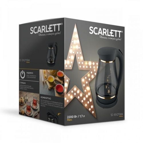 Купить  чайник scarlett sc-ek 27 g 84 gold stars в интернет-магазине Айсберг! фото 2