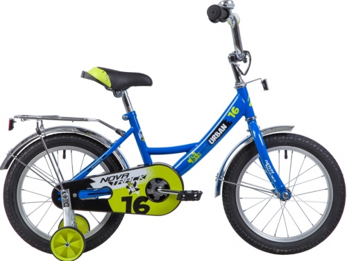 Купить  велосипед novatrack 16" 163 urban.bl9 синий, полная защита цепи, тормоз нож, крылья и багажник хром в интернет-магазине Айсберг! фото 6