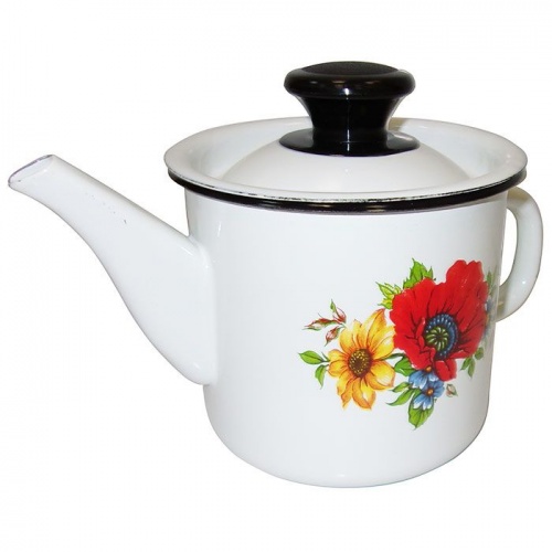 Купить  чайник чайник 1л эмал цилинд.белый 42704-072/4 в интернет-магазине Айсберг!