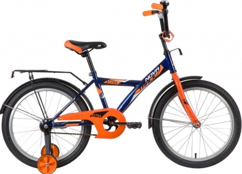 Купить  велосипед novatrack 14" 143 astra.bl20 синий, тормоз нож, крылья, багажник, полная защита цепи в интернет-магазине Айсберг!