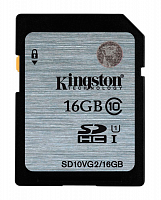 Купить  карта памяти sd card 16gb kingston sdhc сlass 10 (sd10vg2/16gb) w/o adapter в интернет-магазине Айсберг!