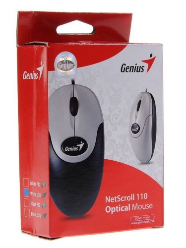 Купить  мышь genius netscroll 110 optical usb white в интернет-магазине Айсберг! фото 6