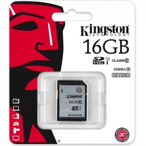 Купить  карта памяти sd card 16gb kingston sdhc сlass 10 (sd10vg2/16gb) w/o adapter в интернет-магазине Айсберг! фото 2