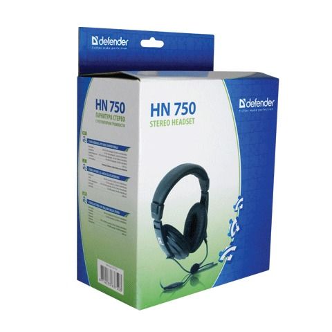 Купить  наушники defender hn-750 регулятор громкости, 2м кабель в интернет-магазине Айсберг! фото 3