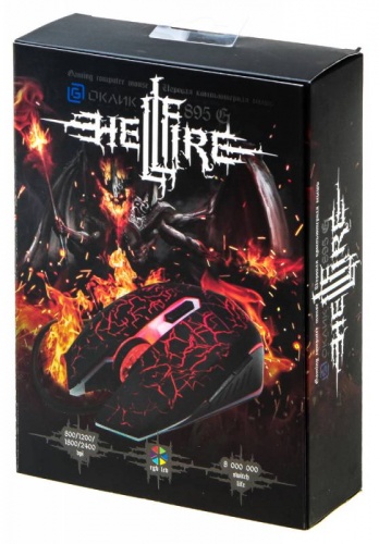 Купить  мышь oklick 895g hellfire black (2400dpi) usb в интернет-магазине Айсберг! фото 8