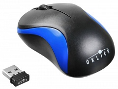 Мышь Oklick 605 SW black/blue (1200dpi) USB