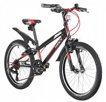 Купить  велосипед novatrack 20" 20sh6v.racer.bk20 черный, сталь, 6скор, microshift ts38-6/shimano, v-brake в интернет-магазине Айсберг!