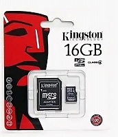 Купить  карта памяти sd-micro 16gb kingston sdhc class 4 with adapter (sdc4/16gb) в интернет-магазине Айсберг!