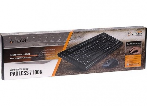 Купить  клавиатура a4 tech 7100 n black +мышь в интернет-магазине Айсберг! фото 2