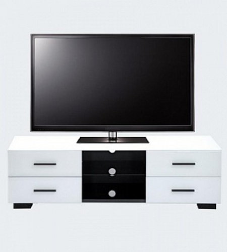 Купить  полки для телевизоров стойка tv mart командор белый в интернет-магазине Айсберг! фото 2