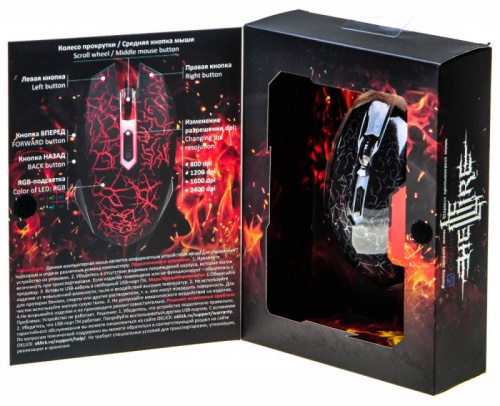 Купить  мышь oklick 895g hellfire black (2400dpi) usb в интернет-магазине Айсберг! фото 10