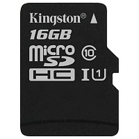 Карта памяти SD-micro 16GB Kingston SDHC Class 10 (SDC10G2/16GBSP)