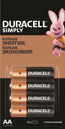 Купить  батареи duracell lr 6-4 bl basic (80/240/32640) в интернет-магазине Айсберг!
