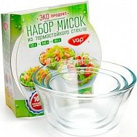 Купить  посуда свч миска стекло набор 0580 в интернет-магазине Айсберг!
