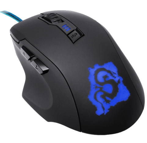 Купить  мышь oklick 725g dragon black/blue (2400dpi) usb в интернет-магазине Айсберг!