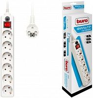 Купить  сетевой фильтр buro 600 sh-1.8-b 1.8м, white, 6розеток в интернет-магазине Айсберг!