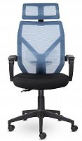 Купить  кресло m-711 астон/aston black pl lf 604-07/lf 604-07/lf 2029-01 (голубой/ черный) в интернет-магазине Айсберг!