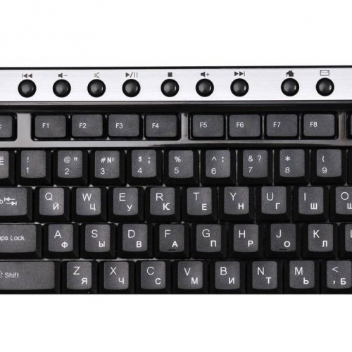 Купить  клавиатура oklick 380m черный/серебристый usb multimedia в интернет-магазине Айсберг! фото 2