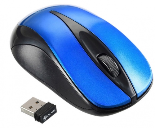 Купить  мышь oklick 675mw black/blue (800dpi) usb в интернет-магазине Айсберг! фото 3