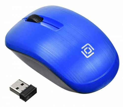 Купить  мышь oklick 525mw black /blue optical (1000dpi) usb в интернет-магазине Айсберг! фото 4