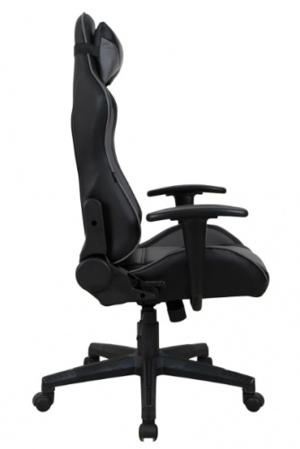 Купить  компьютерное кресло brabix gt racer gm-100, две подушки, экокожа, черное/серое (531926) в интернет-магазине Айсберг! фото 2