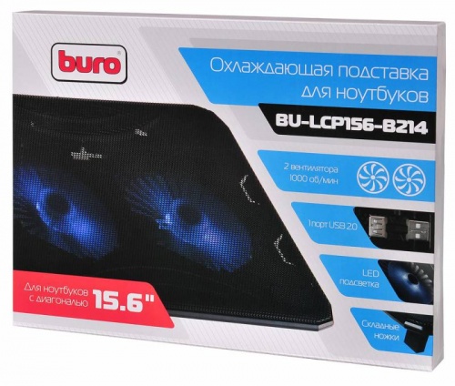 Купить  подставка для ноутбука buro bu-lcp 156-b214 black в интернет-магазине Айсберг! фото 6